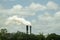 Sugarcane Refinery Chimneys Emitting Smoke