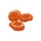 Sugared dry fruits isolated dried apricots sketch