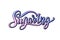 Sugaring procedure lettering. Hand drawn vector illustration Ink drawing.