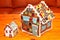 Sugary gingerbread House with a sweet roof