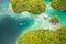 Sugba lagoon, Siargao,Philippines. Small islands with lagoons, top view