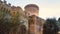 Suggestive glimpse at sunset of Ancient Roman Castle of Julius II in Ostia Antica, Rome