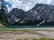 Suggestive landscape by Braies Lake.