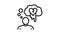 suicide psychological problems line icon animation