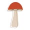 Suillus mushroom lineart. Edible Organic mushrooms. Truffle brown cap. Forest wild mushrooms types