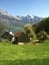 Suiss walensee traditional spring landscape