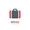 Suit case logo for business company