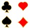 Suit deck of playing cards on transparent background