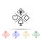 suit of playing cards multi color style icon. Simple thin line, outline vector of casino icons for ui and ux, website or mobile