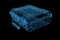 Suitcase 3D rendered xray blue