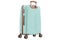 Suitcase baggage travel blue large luggage