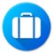 Suitcase blue circle icon design