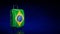 Suitcase with Brasil flag.