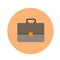 Suitcase briefcase icon. flat style. business concept. business portfolio sign. office suitcase symbol