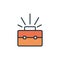 Suitcase business fill style icon