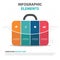 Suitcase business Infographics elements, presentation template flat design vector illustration for web design marketing