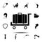 suitcase, cargo, luggage icon. Simple glyph, flat vector element of universal icons set for UI and UX, website or mobile