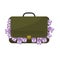 Suitcase with euro banknotes