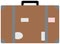 Suitcase flat icon. Vector illustration