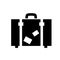 Suitcase glyph icon. Travel symbol isolated on white background. Luggage simple solid sign. Tourist bag silhouette
