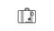 Suitcase line icon on the Alpha Channel