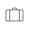 Suitcase line icon. Travel luggage outline symbol. Vector isolated