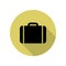 suitcase long shadow icon. Simple glyph, flat vector of web icons for ui and ux, website or mobile application