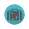 The suitcase long shadow icon. Simple thin line, outline vector of restaurant icons for ui and ux, website or mobile application