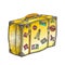 Suitcase With Royalty Travel Stickers Color Vector