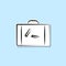 Suitcase sticker icon. Simple thin line, outline vector of travel icons for ui and ux, website or mobile application