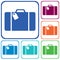 Suitcase travel isolated icon