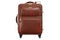 Suitcase travel leather luggage for travel , front view