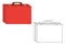 Suitcase valise colorful and in black and white colors, colori