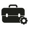 Suitcase victory mentor icon simple vector. Human balance