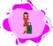 Suitcase, woman cartoon icon. Simple color vector of travel icons for ui and ux, website or mobile application