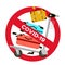 Suitcases on airport luggage trolley. Travel bag. Stop risk. Holidays. Vacation trip. Stop Covid-19. Spread prevention