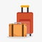 Suitcases travel isolated icon