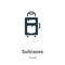 Suitcases vector icon on white background. Flat vector suitcases icon symbol sign from modern travel collection for mobile concept