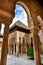 Suite of columns inside the Palacio de los Leones, Alhambra Spain