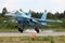 Sukhoi SU-34 RF-92252 of russian air force bomber landing at Kubinka air force base during Army-2015 forum