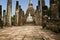 Sukhothai buddha temple ruins thailand