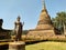 SUKHOTHAI THAILAND-28 November 2020:Sukhothai Historical Park Phra Pang Leela Statue Is the art of Sukhothai