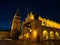 Sukiennice and Town Hall Tower in Krakow by night