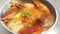 Sukiyaki Giant malaysian prawn pour the sauce diet and health menu idea f