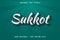 Sukkot With Cartoon Style Editable Text Effect