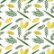 Sukkot seamless pattern background.