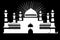 Sukkur, Sindh, Pakistan. Black & White City Logo. Generative AI.