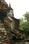 Sukothai large temple buddha side view thailand