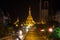 Sule Pagoda at night, Yangon, Myanmar