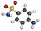 Sulfanilamide sulphanilamide sulfonamide antiobiotic molecule. One of the first antibiotics discovered.